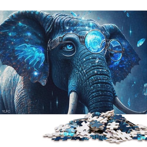 Puzzle für Erwachsene, 1000 Puzzle-Spielzeug, magisches Elefanten-Puzzle für Erwachsene, Kartonpuzzle, anspruchsvoll, Aber unterhaltsam und humorvoll (Größe 38 * 26 cm) von LiJianXXL