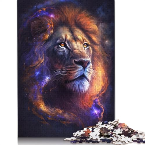 Puzzle für Erwachsene, 1000 Puzzle-Spielzeuge, Nebel, Galaxie, Löwe, Puzzle für Erwachsene, Papppuzzle, anspruchsvoll, Aber unterhaltsam und humorvoll (Größe 38 * 26 cm) von LiJianXXL