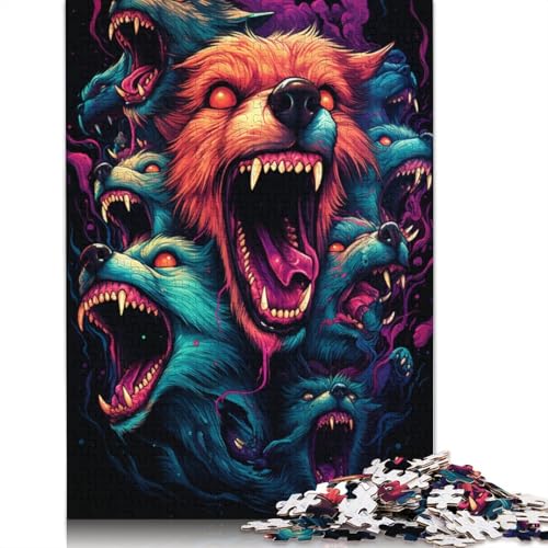 Puzzle für Erwachsene, 1000 Teile, Angry Fox, Puzzle für Erwachsene und Kinder, Papppuzzle, Spielzeug, Denkspiel, 38 x 26 cm von LiJianXXL