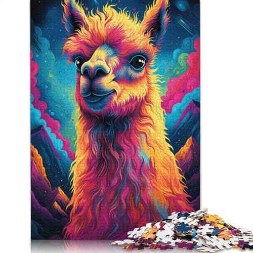 Puzzle für Erwachsene, 1000 Teile, Art Alpaka-Puzzles für Erwachsene und Kinder, Kartonpuzzle, Spielzeug, Denkspiel, 38 x 26 cm von LiJianXXL