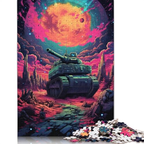 Puzzle für Erwachsene, 1000 Teile, Art Tank, Puzzle für Erwachsene und Kinder, Holzpuzzle, Spielzeug, Denkspiel, 75 x 50 cm von LiJianXXL