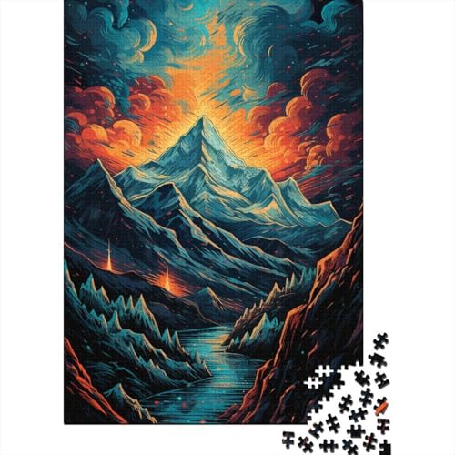 Puzzle für Erwachsene, 1000 Teile, Berg-Everest-Puzzle für Erwachsene, Holzpuzzle, Heimkunstdekor (Größe 75 x 50 cm) von LiJianXXL