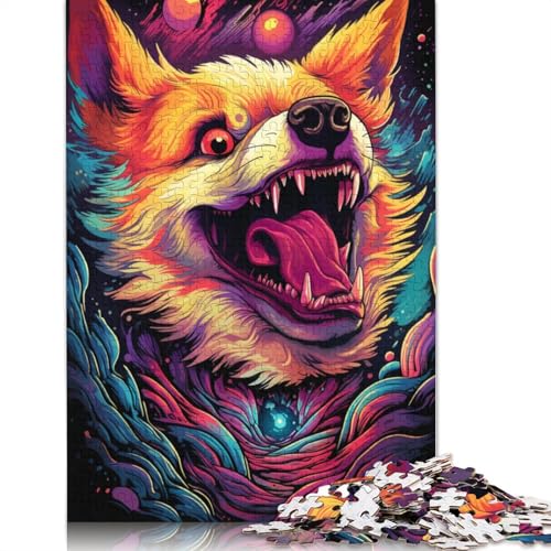 Puzzle für Erwachsene, 1000 Teile, Corgi-Tierpuzzle für Erwachsene und Kinder, Holzpuzzle, Spielzeug, Denkspiel, 75 x 50 cm von LiJianXXL