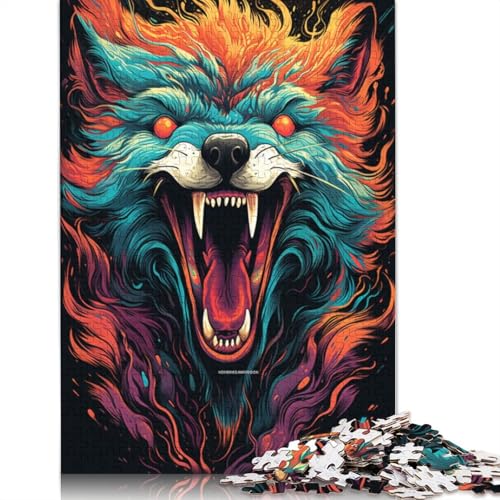 Puzzle für Erwachsene, 1000 Teile, Fuchs-Kunstpuzzle für Erwachsene und Kinder, Kartonpuzzle, Heimdekoration, Puzzlespielzeug, 38 x 26 cm von LiJianXXL