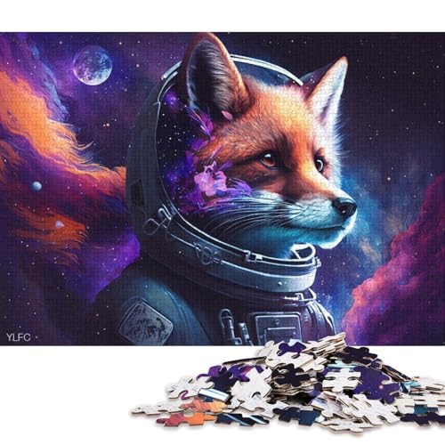 Puzzle für Erwachsene, 1000 Teile, Galaxie-Astronauten-Fuchs, Puzzle aus Karton, Familiendekoration (Größe 38 * 26 cm) von LiJianXXL