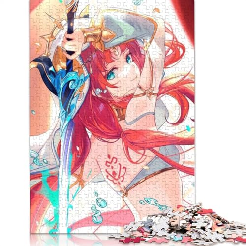 Puzzle für Erwachsene, 1000 Teile, Genshin Impact Puzzle, Holzpuzzle für Erwachsene, Erwachsene und Kinder (Größe 75 x 50 cm) von LiJianXXL