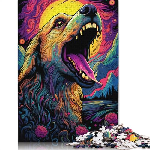 Puzzle für Erwachsene, 1000 Teile, Golden Retriever-Tierpuzzle für Erwachsene und Kinder, Kartonpuzzle, Spielzeug, Denkspiel, 38 x 26 cm von LiJianXXL