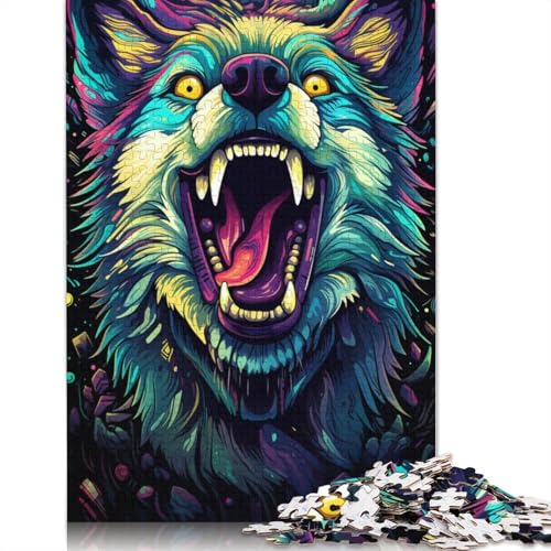 Puzzle für Erwachsene, 1000 Teile, Husky-Tierpuzzle für Erwachsene und Kinder, Kartonpuzzle, Spielzeug, Denkspiel, 38 x 26 cm von LiJianXXL