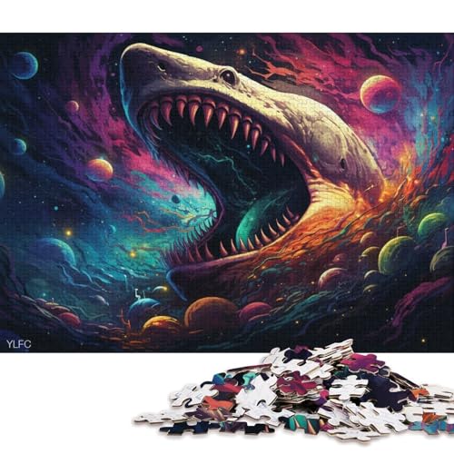 Puzzle für Erwachsene, 1000 Teile, Killerwale im Weltraum, Puzzle für Erwachsene, Puzzle aus Pappe, Lernspielzeug, Familienspiele 38x26cm/1000 Teile von LiJianXXL