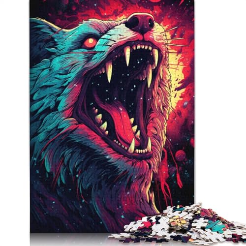 Puzzle für Erwachsene, 1000 Teile, Luchs-Tierpuzzle für Erwachsene und Kinder, Kartonpuzzle, Spielzeug, Denkspiel, 38 x 26 cm von LiJianXXL