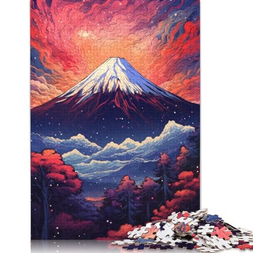 Puzzle für Erwachsene, 1000 Teile, Mount Fuji, Puzzle für Erwachsene, Puzzle aus Pappe, Lernspielzeug, Familienspiele, 38 x 26 cm von LiJianXXL