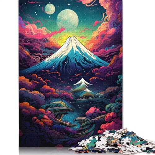 Puzzle für Erwachsene, 1000 Teile, Mount Fuji, Puzzle für Erwachsene und Kinder, Holzpuzzle, Spielzeug, Denkspiel, 75 x 50 cm von LiJianXXL