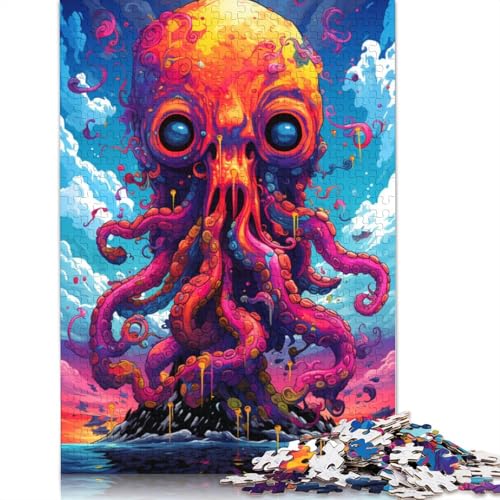 Puzzle für Erwachsene, 1000 Teile, Oktopus-Kunst, Roboter-Puzzles für Erwachsene und Kinder, Karton-Puzzles, Heimdekoration, Puzzle-Spielzeug, 38 x 26 cm von LiJianXXL