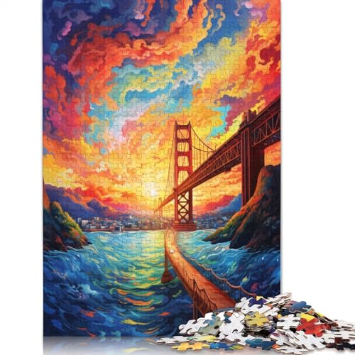 Puzzle für Erwachsene, 1000 Teile, Regenbogenbrücke, Puzzle für Erwachsene und Kinder, Kartonpuzzle, Spielzeug, Denkspiel, 38 x 26 cm von LiJianXXL