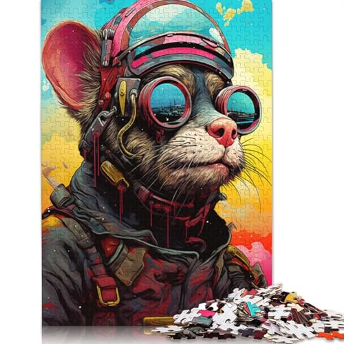 Puzzle für Erwachsene, 1000 Teile, Robotermaus-Puzzle für Erwachsene und Kinder, Holzpuzzle, Spielzeug, Denkspiel, 75 x 50 cm von LiJianXXL