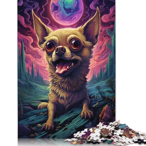 Puzzle für Erwachsene, 1000 Teile, Stern-Chihuahua-Puzzle, Geschenk, Karton-Puzzle, Lernspiel, Herausforderungsspielzeug, 38 x 26 cm von LiJianXXL