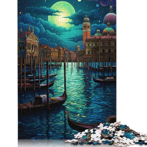 Puzzle für Erwachsene, 1000 Teile, Venedig, Wasserstadt-Puzzle für Erwachsene, Holzpuzzle, anspruchsvolles Spielpuzzle, 75 x 50 cm von LiJianXXL