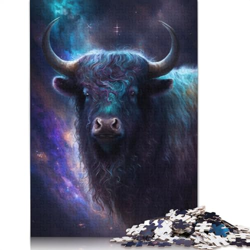 Puzzle für Erwachsene, 1000 Teile, Weltraumkunst, Yak-Puzzle, Holzpuzzle, Familiendekoration (Größe 75 * 50 cm) von LiJianXXL