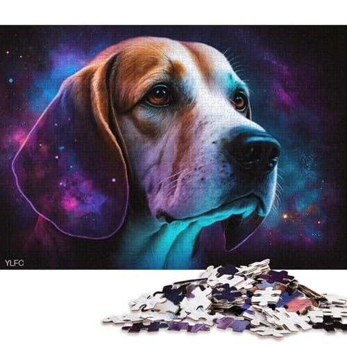 Puzzle für Erwachsene, 1000 Teile, kosmisches Galaxie-Beagle-Puzzle für Holzpuzzle, tolles Geschenk für Erwachsene (Größe 75 * 50 cm) von LiJianXXL