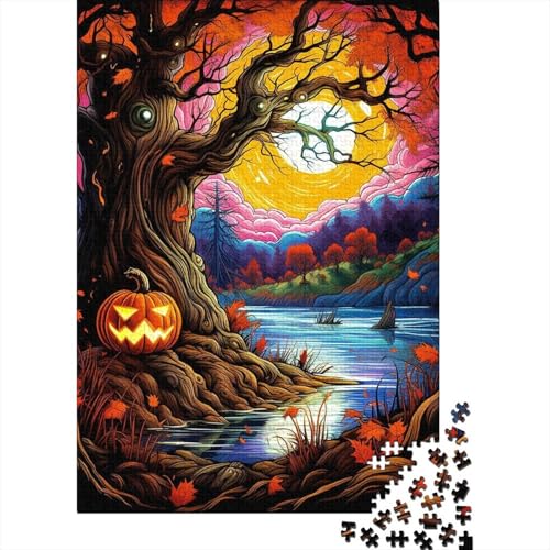 Puzzle für Erwachsene, 1000 Teile, magischer Kürbis, kreative quadratische Puzzles für Erwachsene und Kinder, Holzpuzzles, Stressabbau, Puzzlespiele und einzigartige Geschenke, Größe: 75 x 50 cm von LiJianXXL