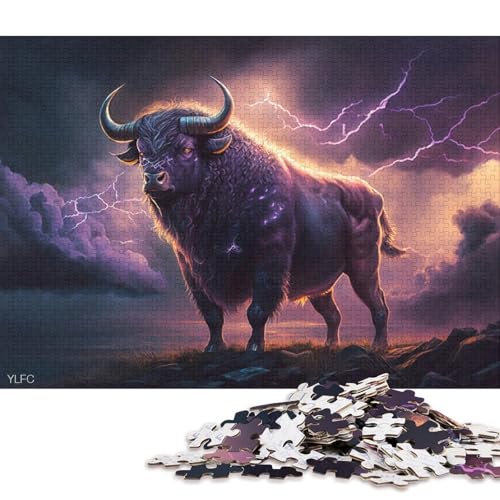 Puzzle für Erwachsene, 1000-teiliges Fantasy-Art-Yak-Puzzle für Erwachsene, Kartonpuzzle, Lernspiel, Herausforderungsspielzeug 38x26cm/1000 Teile von LiJianXXL