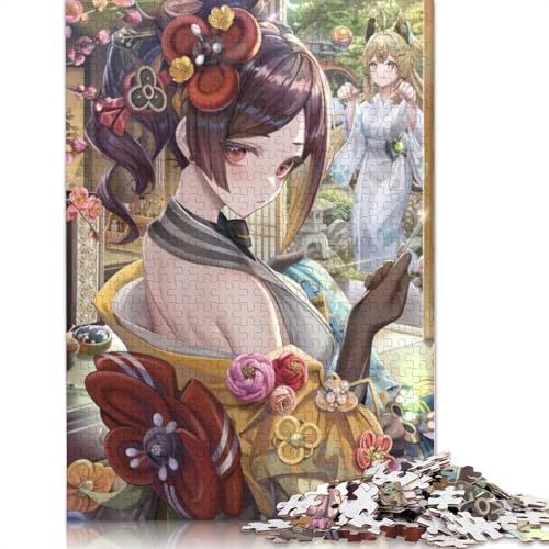 Puzzle für Erwachsene, 1000-teiliges Genshin Impact-Puzzle für Erwachsene, Kartonpuzzle, Lernspiele für Erwachsene und Kinder (Größe 38 x 26 cm) von LiJianXXL