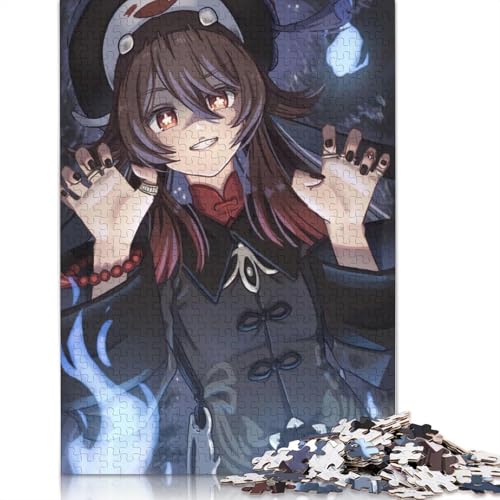 Puzzle für Erwachsene, 1000-teiliges Puzzle Genshin Impact für Erwachsene, Holzpuzzle, anspruchsvolles Spiel (Größe 75 x 50 cm) von LiJianXXL