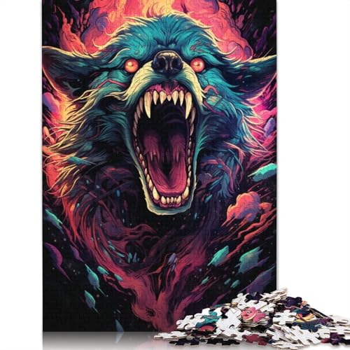 Puzzle für Erwachsene, Angry Fox, 1000 Teile, Puzzle, Holzpuzzle, geeignet für Erwachsene und Kinder über 12 Jahre, Familiendekoration, 75 x 50 cm von LiJianXXL