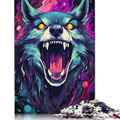 Puzzle für Erwachsene, Angry Husky, 1000 Teile, Puzzle, Holzpuzzle, geeignet für Erwachsene und Kinder über 12 Jahre, Familiendekoration, 75 x 50 cm von LiJianXXL