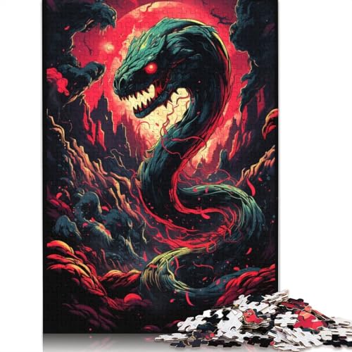 Puzzle für Erwachsene, Art Snake, 1000-teiliges Puzzle, Kartonpuzzle, Puzzle für 12-Jährige, schwierig und herausfordernd, 38 x 26 cm von LiJianXXL