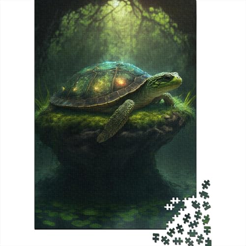 Puzzle für Erwachsene, Art Turtle, 1000 Teile, Holzpuzzle, geeignet für Erwachsene und Kinder ab 12 Jahren, lustige Puzzlespiele (Größe 75 x 50 cm) von LiJianXXL