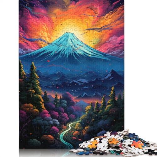 Puzzle für Erwachsene, Berg Fuji, 1000-teiliges Puzzle für Erwachsene, Holzpuzzle für Erwachsene und Kinder, Lernspielzeug, 75 x 50 cm von LiJianXXL