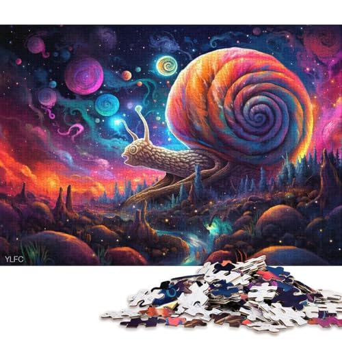 Puzzle für Erwachsene, Bunte Schnecke, 1000-teiliges Puzzle, Kartonpuzzle, Puzzle für 12-Jährige, Spielzeug-Wanddekoration 38x26cm/1000 Teile von LiJianXXL