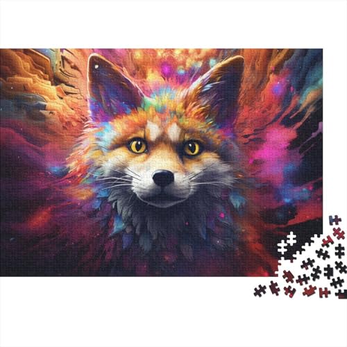 Puzzle für Erwachsene, Bunter Fuchs, 1000 Teile, Holzpuzzle für Erwachsene und Kinder ab 12 Jahren, tolles Geschenk für Erwachsene, 50 x 75 cm von LiJianXXL