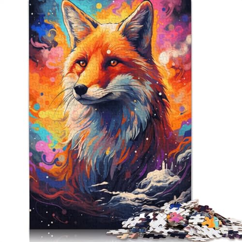 Puzzle für Erwachsene, Fuchs, Puzzle für Erwachsene, 1000 Teile, Kartonpuzzle, geeignet für Erwachsene und Kinder über 12 Jahre, tolles Geschenk für Erwachsene, 38 x 26 cm von LiJianXXL