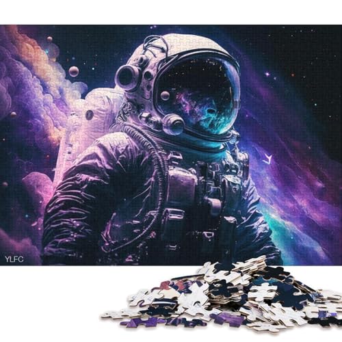 Puzzle für Erwachsene, Galaxie-Astronaut, 1000-teiliges Puzzle, Kartonpuzzle für Erwachsene und Kinder, Lernspiel (Größe 38 * 26 cm) von LiJianXXL