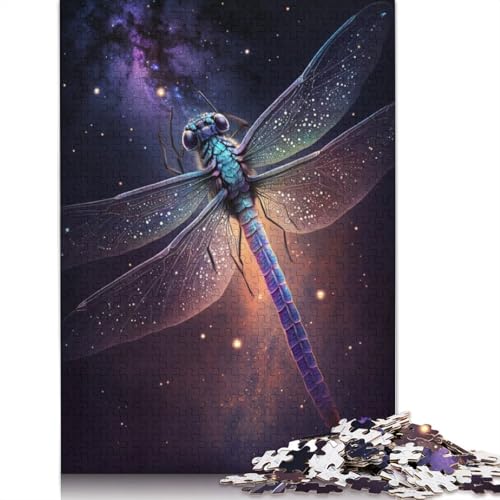 Puzzle für Erwachsene, Galaxie-Libelle, 1000-teiliges Puzzle aus Pappe für Erwachsene und Kinder ab 12 Jahren, Lernspiel, herausforderndes Spielzeug (Größe 38 * 26 cm) von LiJianXXL