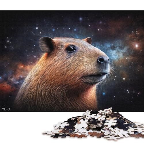 Puzzle für Erwachsene, Galaxy Kapybara, 1000-teiliges Puzzle, Kartonpuzzle, geeignet für Erwachsene, Lernspiele, Heimdekorationspuzzle. (Größe 38 * 26 cm) von LiJianXXL