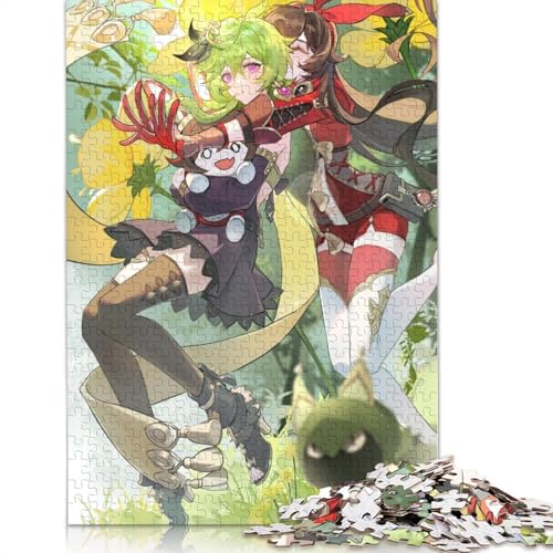 Puzzle für Erwachsene, Genshin Impact, 1000-teiliges Puzzle, Holzpuzzle für Erwachsene und Kinder ab 12 Jahren, Spielzeug, Denkspiel (Größe 75 x 50 cm) von LiJianXXL