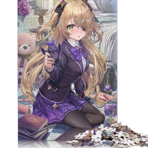 Puzzle für Erwachsene, Genshin Impact, 1000-teiliges Puzzle, Holzpuzzle für Erwachsene und Kinder ab 12 Jahren, Spielzeug, Denkspiel (Größe 75 x 50 cm) von LiJianXXL