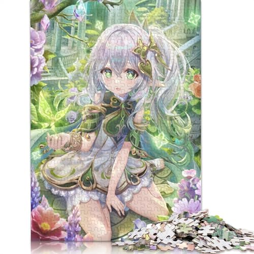 Puzzle für Erwachsene, Genshin Impact, 1000-teiliges Puzzle, Holzpuzzle für Erwachsene und Kinder ab 12 Jahren, Spielzeug, Denkspiel (Größe 75 x 50 cm) von LiJianXXL