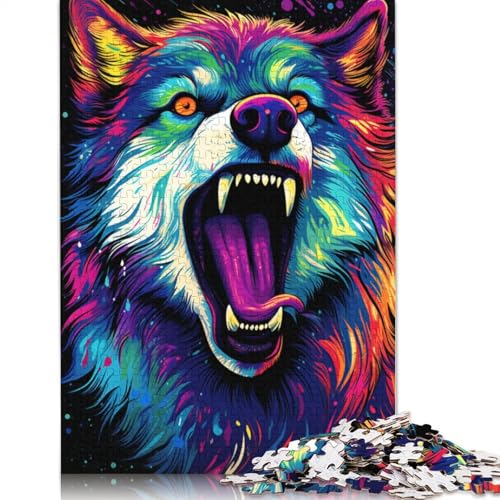 Puzzle für Erwachsene, Husky-Tier, 1000-teiliges Puzzle für Erwachsene, Holzpuzzle für Erwachsene und Kinder, Lernspielzeug, 75 x 50 cm von LiJianXXL