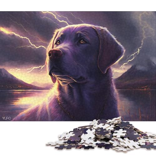 Puzzle für Erwachsene, Labrador Dreams, 1000-teiliges Puzzle, Kartonpuzzle, Puzzle für 12-Jährige, Spielzeug-Wanddekoration 38x26cm/1000 Teile von LiJianXXL