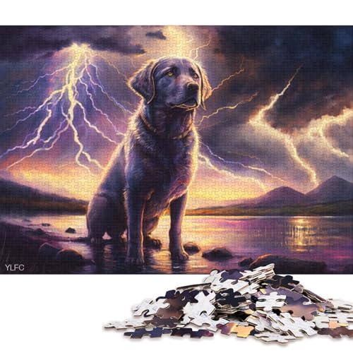 Puzzle für Erwachsene, Labrador Dreams, 1000-teiliges Puzzle für Erwachsene, Kartonpuzzle für Erwachsene, Geschenke für Erwachsene, Heimdekoration, Puzzlespielzeug 38x26cm/1000 Teile von LiJianXXL