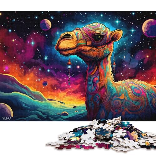 Puzzle für Erwachsene, Regenbogen-Kamel, 1000-teiliges Puzzle, Kartonpuzzle für Erwachsene und Kinder ab 12 Jahren, entspannendes geistiges Lernspielzeug 38x26cm/1000 Teile von LiJianXXL