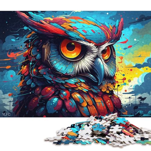 Puzzle für Erwachsene, Roboter, Eule, Vogel, 1000 Teile, Puzzle für Erwachsene und Kinder ab 12 Jahren, Kartonpuzzle, Denksportaufgabe 38x26cm/1000 Teile von LiJianXXL