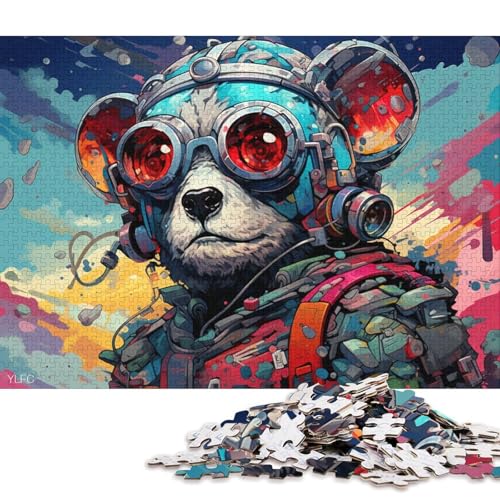 Puzzle für Erwachsene, Roboter-Koala-Kunst, 1000-teiliges Puzzle, Holzpuzzle für Erwachsene und Kinder ab 12 Jahren, entspannendes geistiges Lernspielzeug 75x50cm/1000 Teile von LiJianXXL