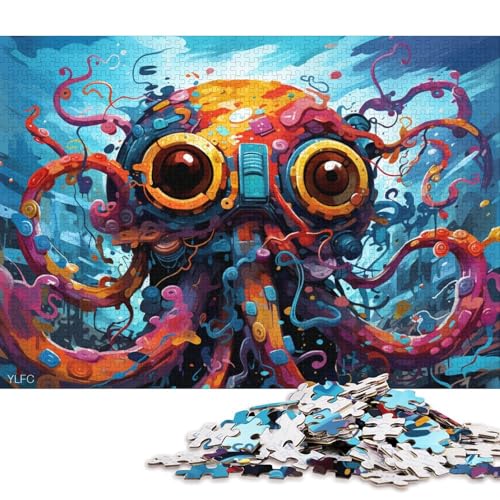 Puzzle für Erwachsene, Roboter-Otter-Kunst, 1000-teiliges Puzzle, Holzpuzzle, Puzzles für 12-Jährige, Spielzeug-Wanddekoration 75x50cm/1000 Teile von LiJianXXL