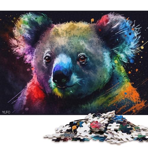 Puzzle für Erwachsene, buntes Faultier, 1000-teiliges Puzzle, Kartonpuzzle für Erwachsene und Kinder, Lernspiel (Größe 38 * 26 cm) von LiJianXXL