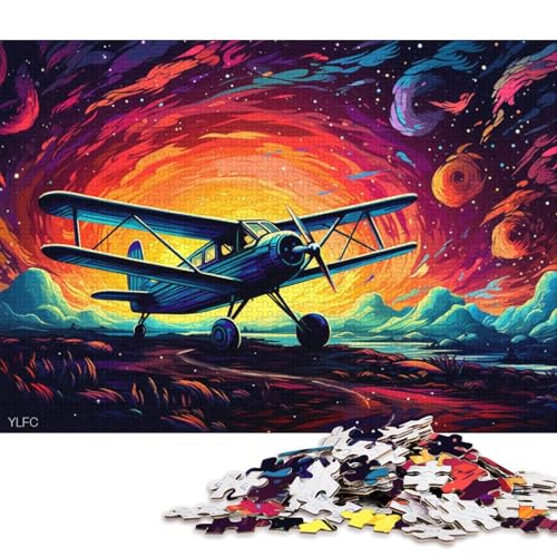 Puzzle für Erwachsene, buntes Segelflugzeug, 1000-teiliges Puzzle für Erwachsene und Kinder, Kartonpuzzle für Erwachsene und Kinder, Geschenkideen 38x26cm/1000 Teile von LiJianXXL